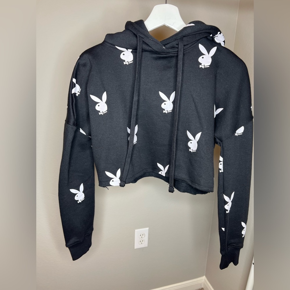 MissGuided x Playboy Cropped Hoodie